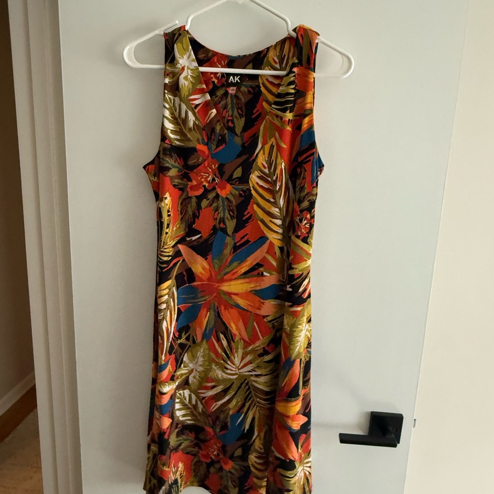 Anne Klein Vibrant Tropical Midi Dress - Multicolor